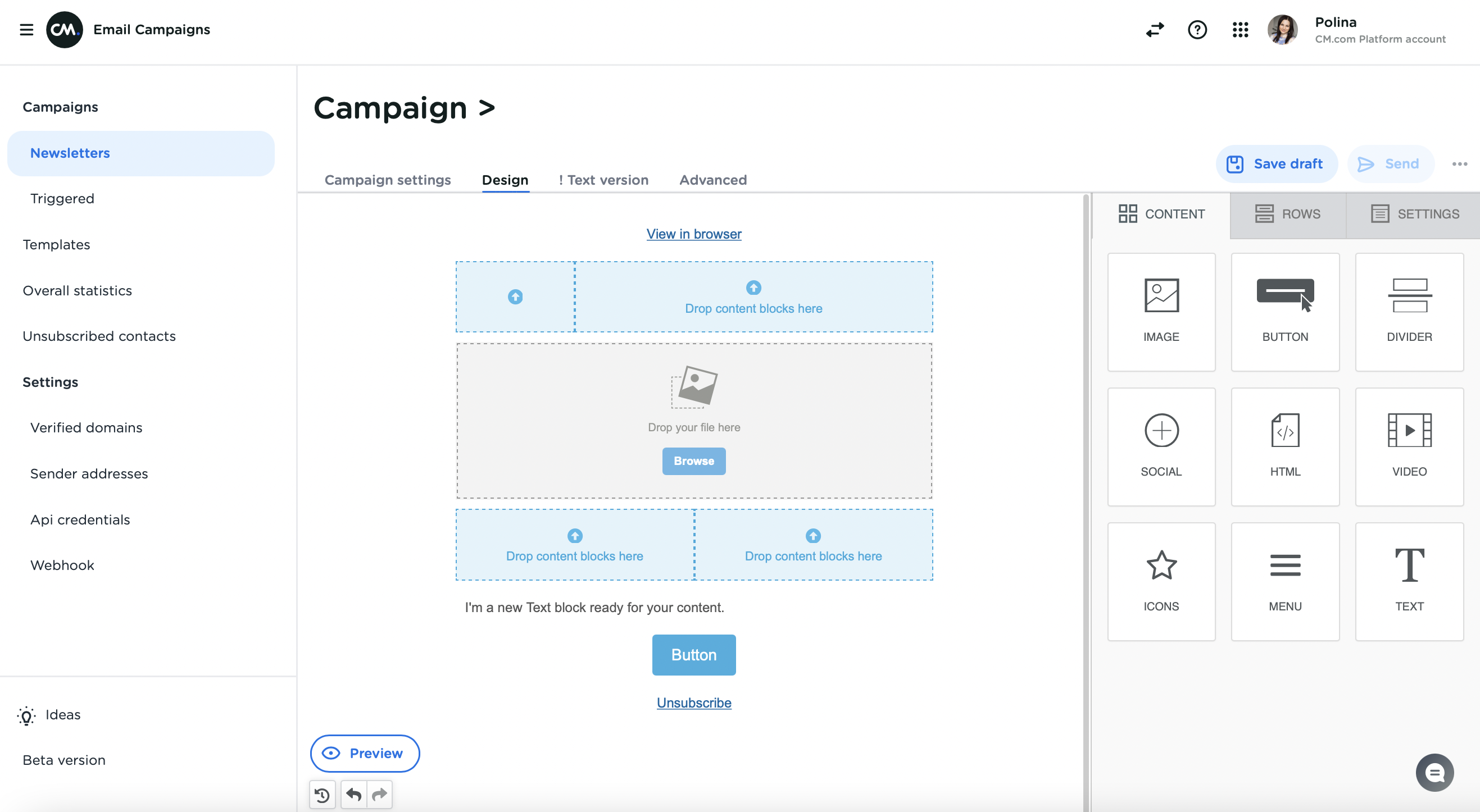 screenshot of Mobile Marketing Cloud